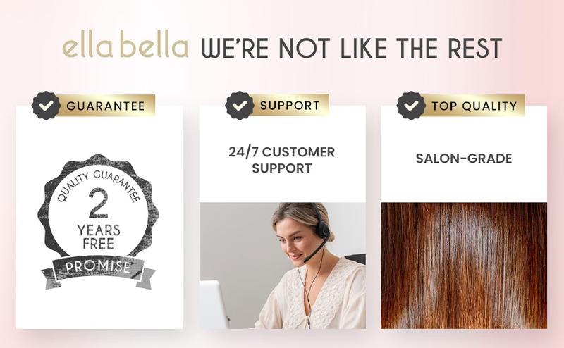 ELLA BELLA Slimline Hair Straightener with Infrared Technology • 2-in-1 Straightening & Curling • 10 Temp Settings • Portable Design