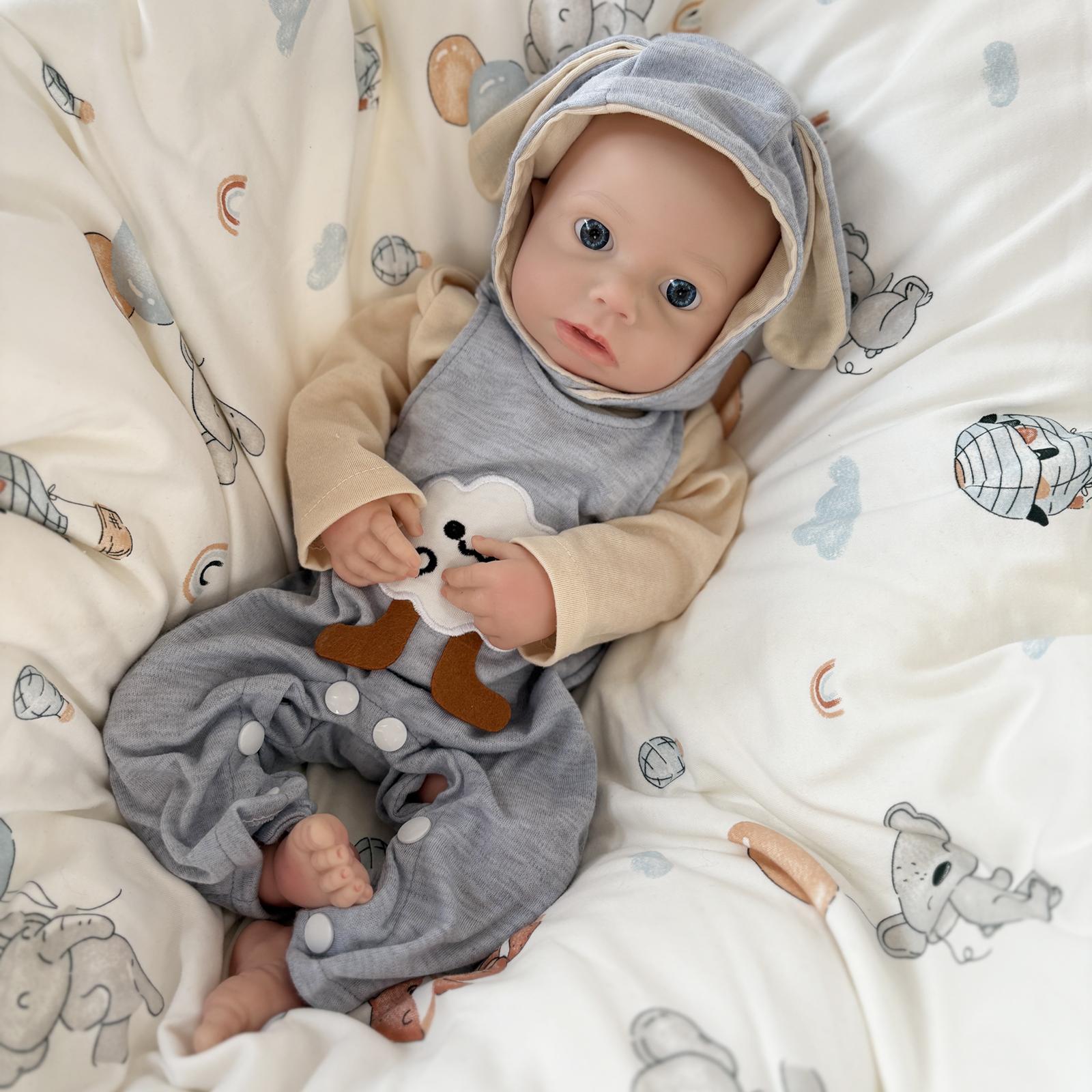 [Drink Wet System] Mayfair Reborn Doll 18Inch Full Body Silicone Baby Doll With Open Eyes Silicone Dolls Cute Silicone Baby Doll Newborn With Accessories For Kids 3+