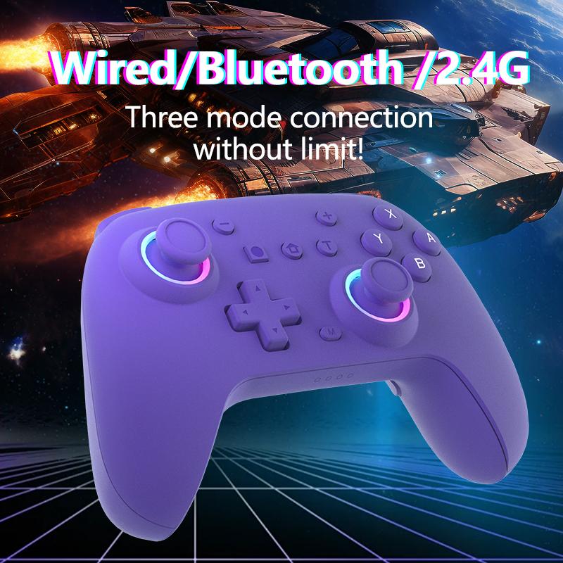YUYIU Wind Chaser 1 Multi-Platform Wireless Controller for Switch PC Steam with Hall Effect Joystick Dual Vibration Macro Back Buttons 1000Hz Polling 6-Axis Gyro & Turbo