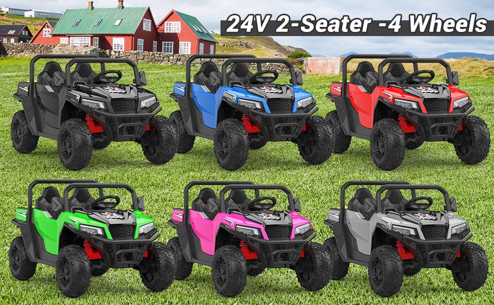 【GARVEE】24V Ride On Dump Truck for Big Children - 4x4 Electric Vehicle with Remote Control, Shovel, Bluetooth, Music, and Durable Outdoor Design for Active Play