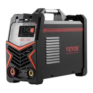 VEVOR MMA-205 2-in-1 MMA Lift TIG Stick Welder 110/220V Dual Voltage IGBT Inverter with LED Display Hot Start Arc Force Anti-Stick for Carbon Steel Copper Stainless Steel