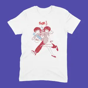 Anime Japanese Vintage Graphic Tee, Ranma 1/2 Bunny Shirt, Manga Anime Shirt, Unisex Cotton T-Shirt, Anime Clothing, Trendy T-Shirt, Gift T-Shirt Top Menswear Womenswear Streetwear