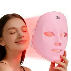 Red Light Therapy, 7-Color LED Facial Mask – Skin Rejuvenator & Firming Beauty Device, At-Home Glow Care Tool, Holiday Gift for Women, Summer Skincare Facial Gift