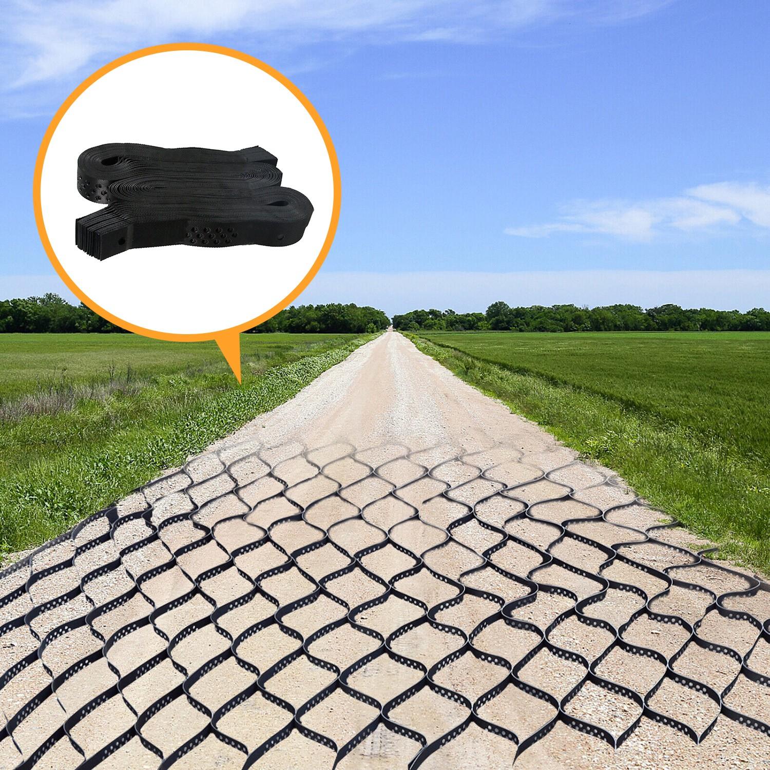 SUNNYGLADE 3" Thick Ground Grid 33 x 6.5 FT Gravel Retainer 1880 LBS Per Sq ft HDPE Material Anti-slip & Anti-deformation for DIY Patio Walkway Driveway Stabilization