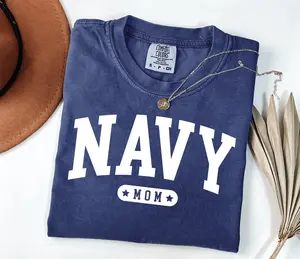 Comfort Colors Navy Mom Shirt, Sailor Mom Gift, Military Family Tshirt, Navy Graduation Tee, Cozy And Comfy Outfit