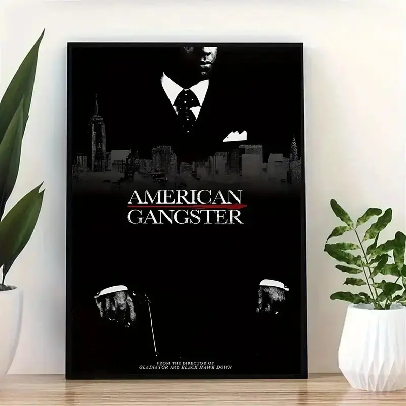 American Gangster Movie Poster, Inspirational quotes Wall Art Daily Progress Quote Office Decor, Unframed Walk Art