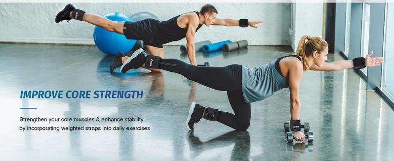 【JumpstartSale】ZELUS 1 Pair Adjustable Sculpting Ankle Weights-Lift Your Glutes, Tone Your Legs & Arms – 4/5/6/10lbs Weight Set with Removable Sandbags, 1–5 lb per Strap for Gym, Yoga, Jogging & Walking