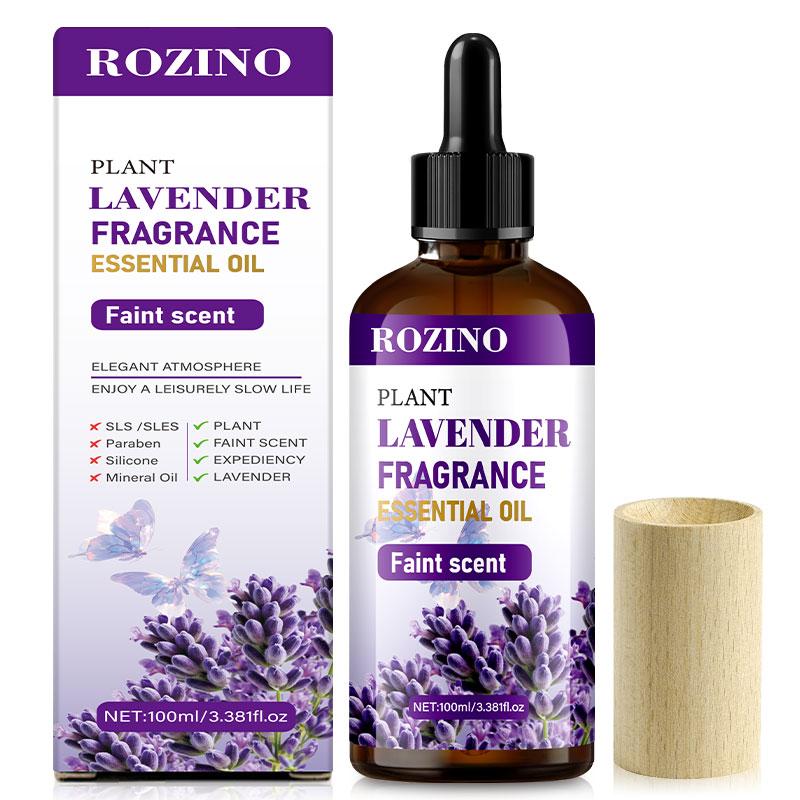 ROZINO Lavender Essential Oil 100ml Pure Natural Faint Scent for Diffuser Body Aromatherapy & Soap Making Plant Fragrance