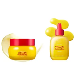 Vitamin Illuminating Cream +Vitamin Illuminating Serum | Brightening Vitamin C Serum with Niacinamide | Niacinamide Vitamin C & 5% Niacinamide + 3% TXA | Strengthens skin barrier| Hydrates using Ceramide and Hyaluronic Acid