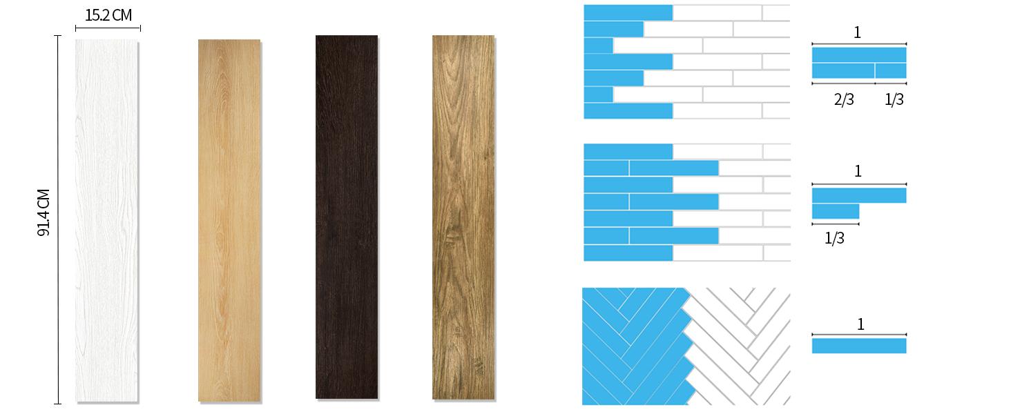 Art3d 36-Pack Waterproof Peel and Stick Flooring,Covers 54 Sq.ft,Realistic Wood Grain, Self Adhesive Tiles Easy to  Install for Home Modern Interior