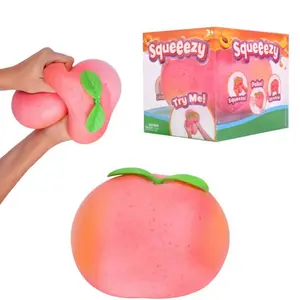 Sunny Days Jumbo Peach Fidgets Squishies - Stress Relief Fruit Toy (1pc)