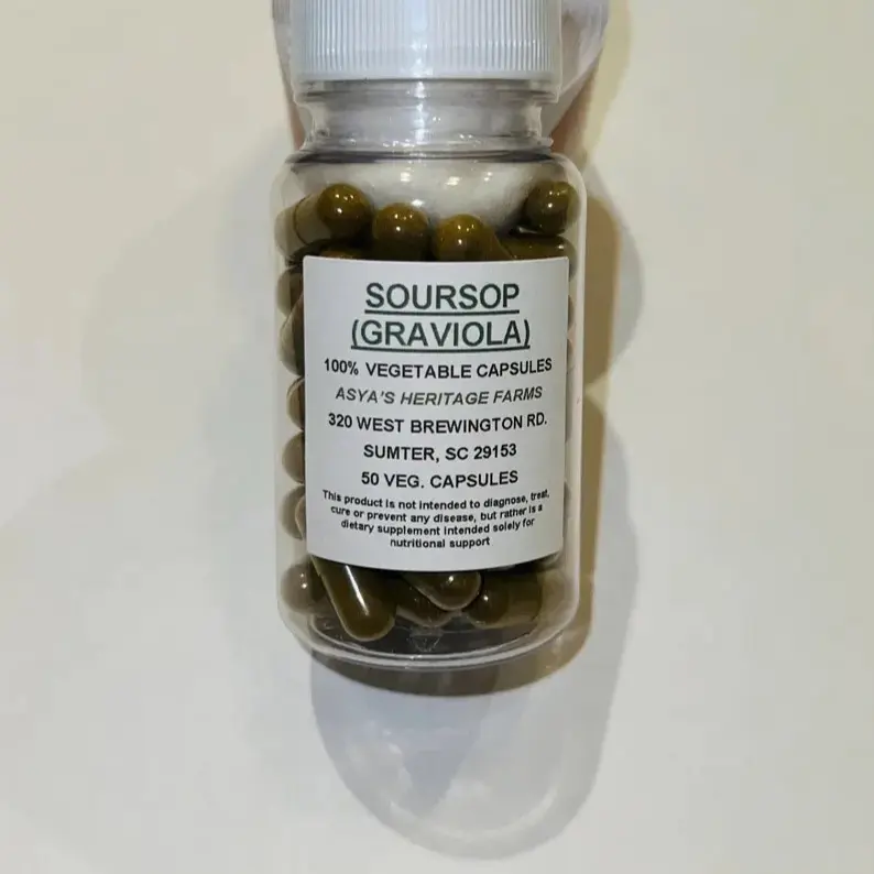 Soursop (Graviola) 50 500mg Vegan Capsules