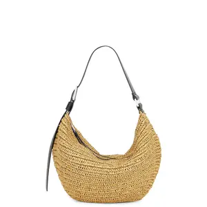 ALLSAINTS Luna Paper Shoulder Bag in Biscuit Brown