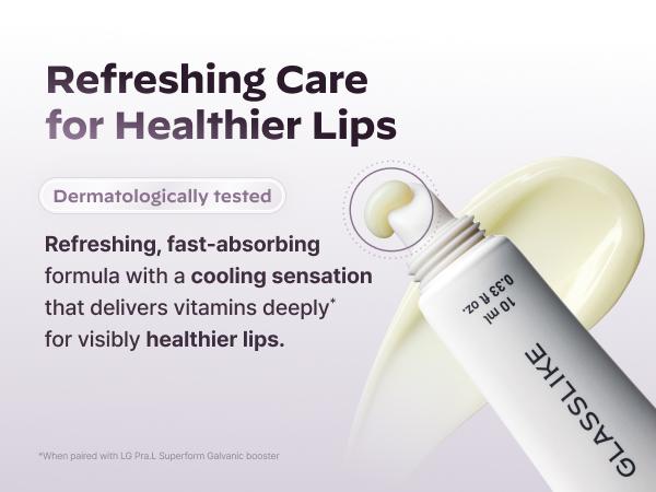 [LG Pra.L] GLASSLIKE Plumping Vita Lip Serum | Instant Lip Plumper with Hyaluronic Acid & Vitamin C, Hydration & Glass Lip Care, Korean Skincare, Lip Wrinkle Care, Moisture Plumping Hypoallergenic Lip Care, Device Pairing Lip Serum