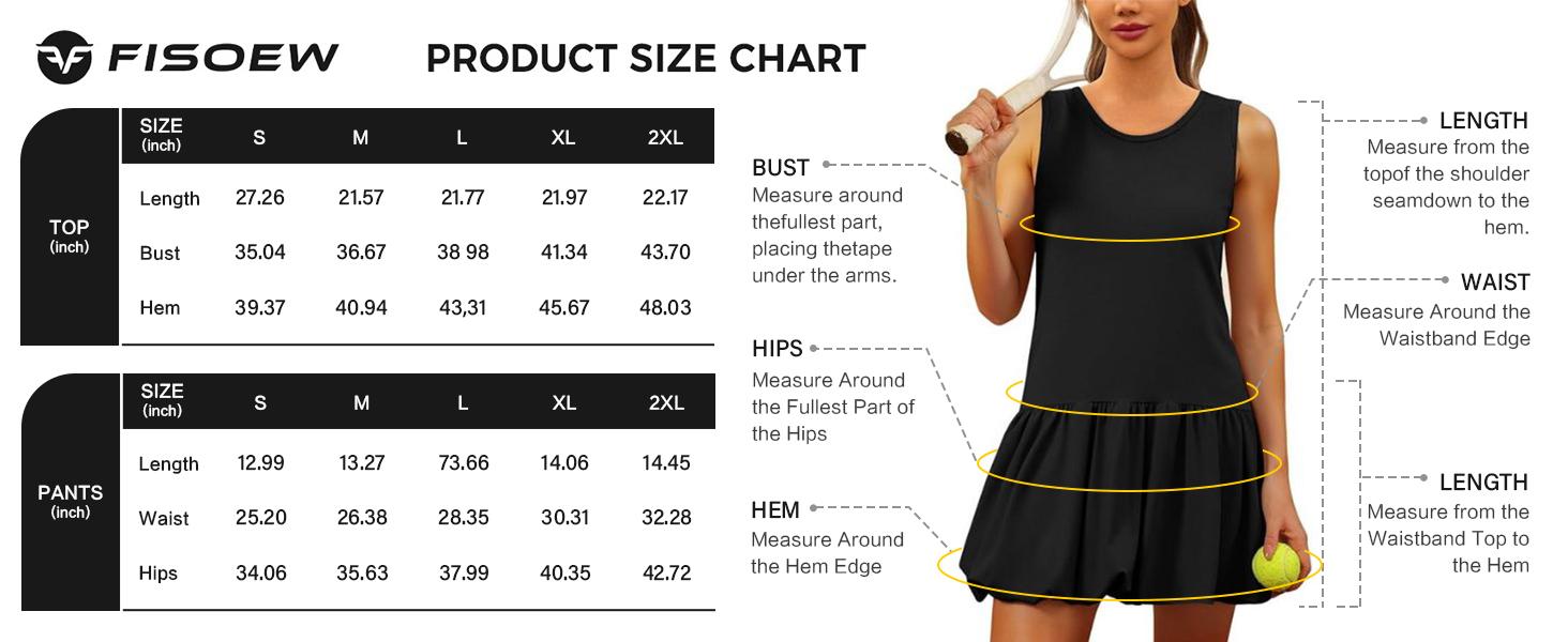 Fisoew Womens Athletic Dresses with Shorts & Pockets Backless Tennis Golf Mini Dress Bubble Hem Workout Active Outfits