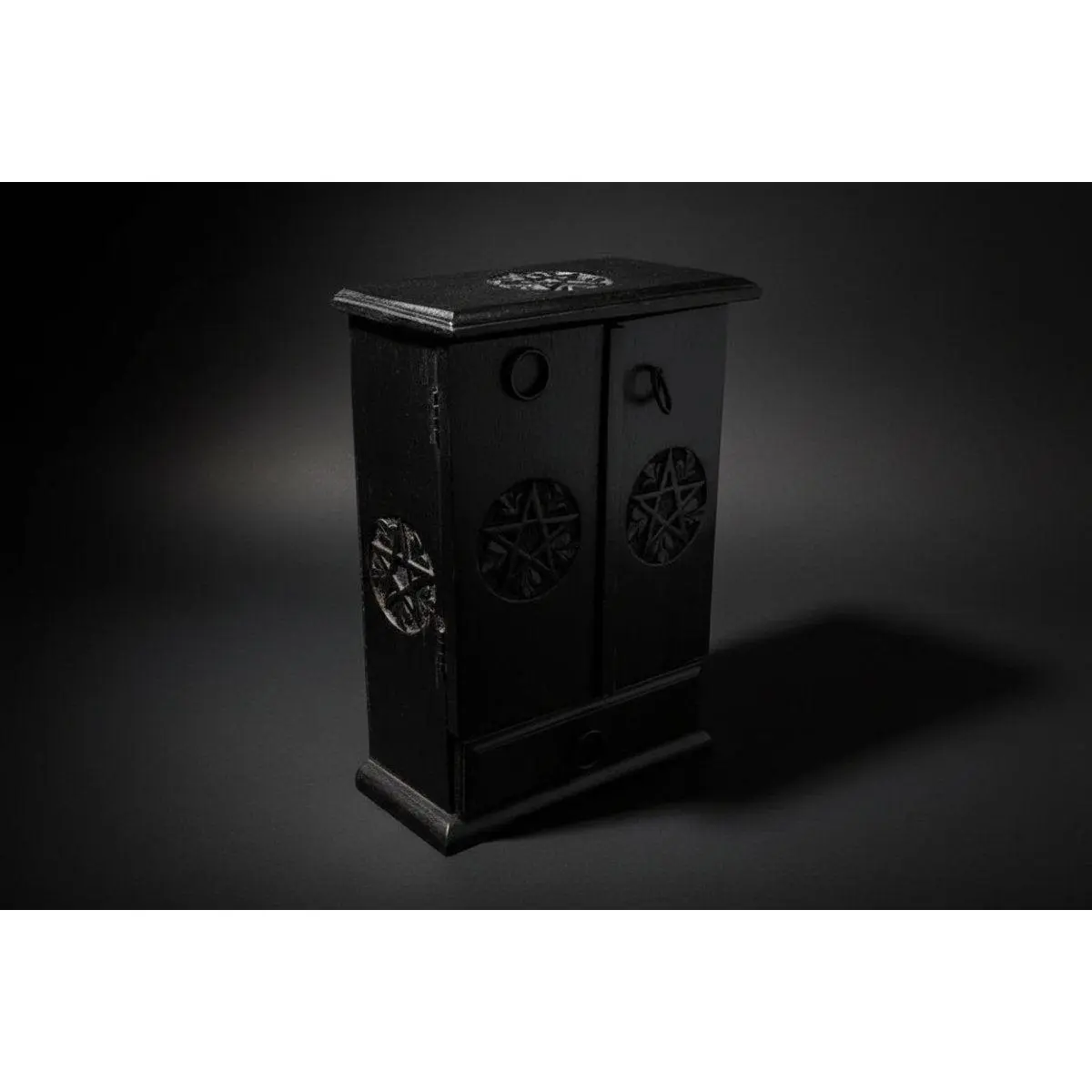 Pentacle Wooden Cupboard — Black