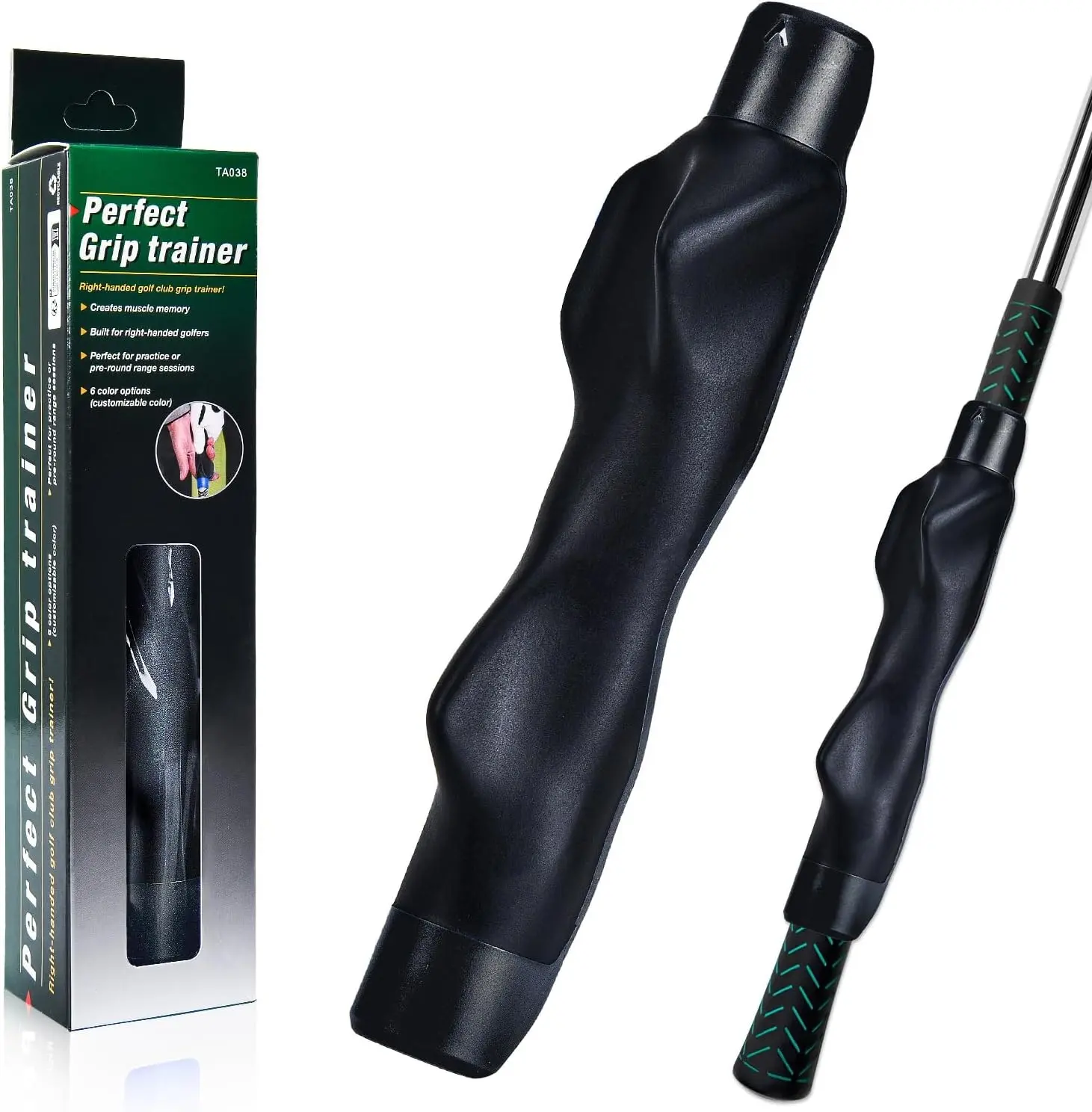 TYGLOBAL Golf Grip Trainer – Golf Swing Training Aid to Fix Hand Position & Grip Posture, Practice Tool for Beginners, Men & Women, Golf Accessories & Gifts for Swing Improvement fathers day gifts