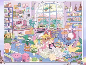 Illustration & Music Studio Sticker Play Set | Creative DIY Scene Bundle
