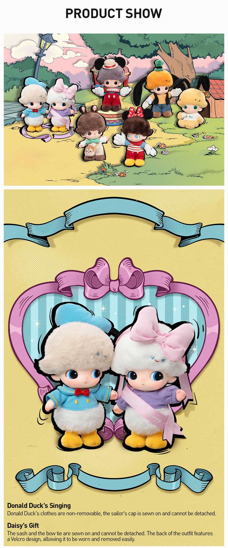 POP MART DIMOO WORLD × DISNEY Series-Vinyl Plush Keychain Blind Box