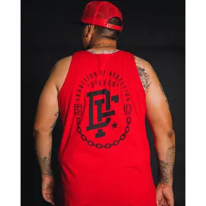 Black Disobedience Tank - Red