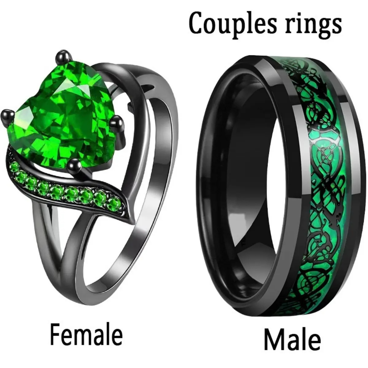 Couple promise rings，valentinesday，giftforher belly ring collection ll a vero dragon soap flower gift box Gold-Plated Jewelry Set for Women & Girls petal day card Men's Elegant Business Watch Analog valentines gifts for gf basket e collar chain necklace