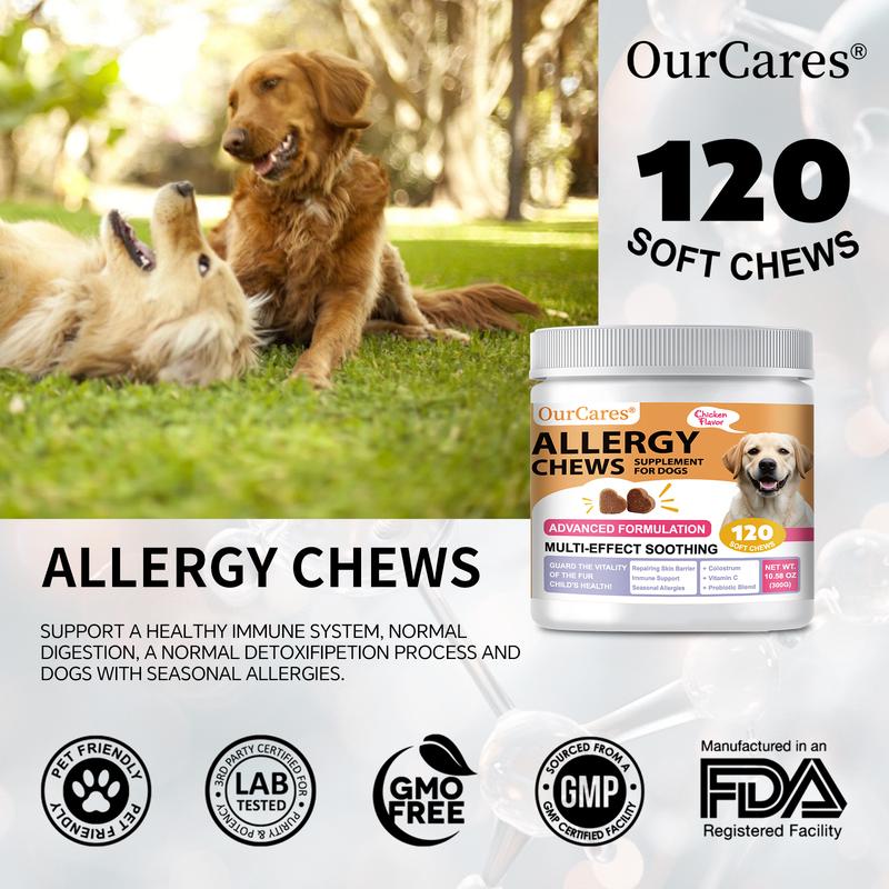 Pet Dog Allergy Chew Tablets