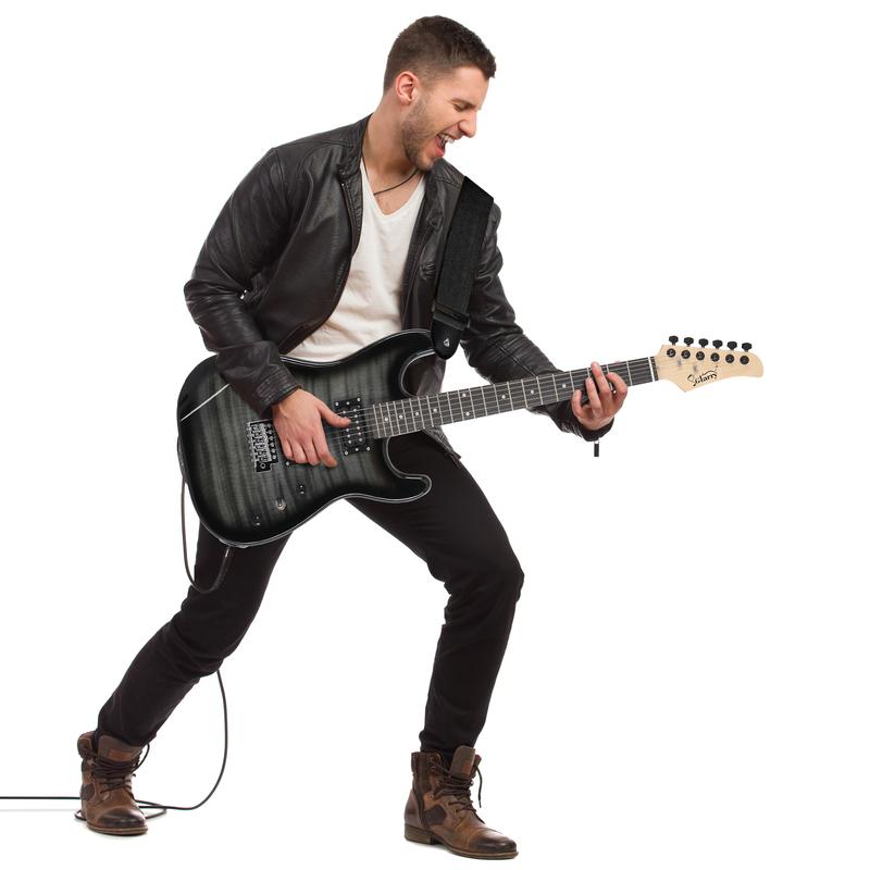 Electric Guitar Beginner Kit, Solid Body 39" Full Size Electric Guitar H-H Pick Up for Starter, with 20W Amp, Bag, Digital Tuner, Capo, Strap, String,Cable, Picks