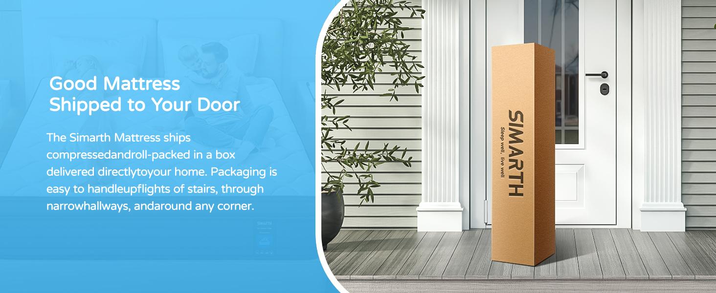 【SIMARTH】  Hybrid Mattress 10/12/14 Inch in Twin, Full, Queen, King – Medium Firm Memory Foam + Pocket Coil Support, Pressure Relief Bed in a Box for Cozy Home Rooms