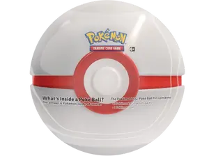 Pokemon - Poke Ball Tin Premier Ball - Contains 3 TCG Booster Packs & Coin - Aluminum Collectible Storage