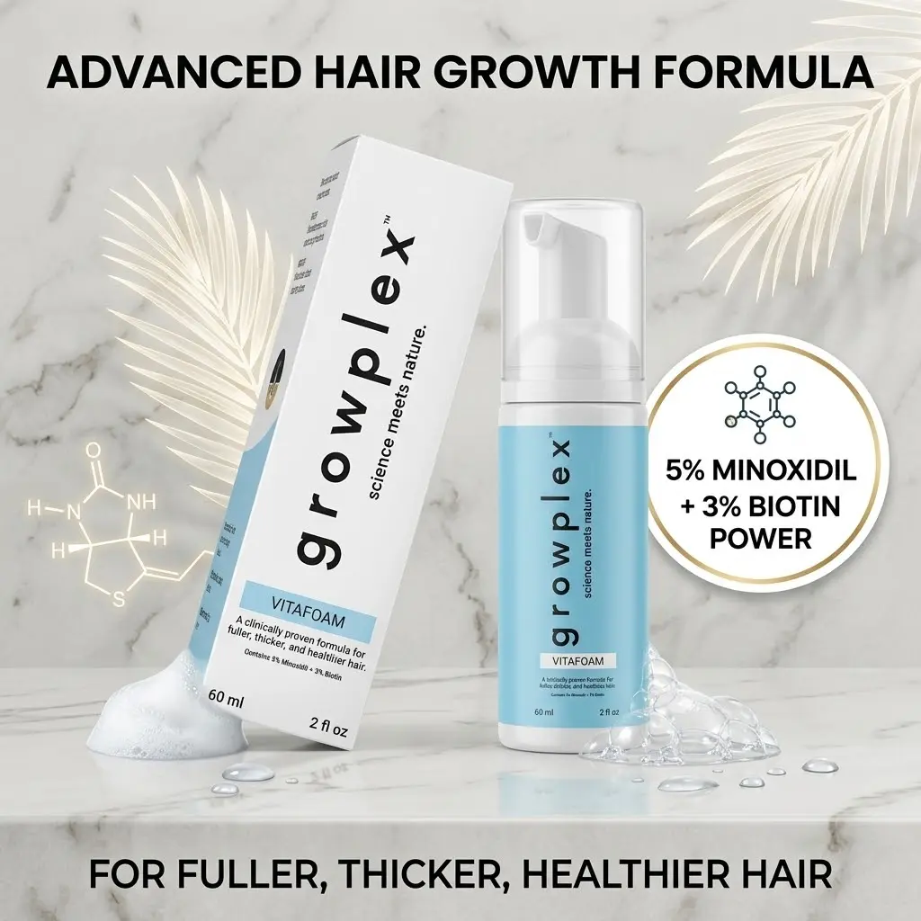 Men's VITAFOAM Hair Growth Formula, Targeted Hair Care Treatment for Beauty & Personal Care