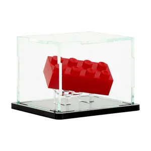 Clear Acrylic Display Case with Stand Compatible with LEGO® 2x6 Single Brick - Brick Not Included