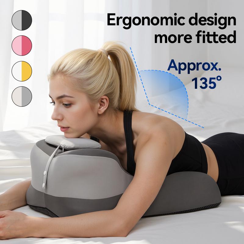 Ergonomic Memory Foam Pillow for Neck Back and Legs Support with Removable Washable Cover Ideal for Face Down Reading and Relaxation  Valentine's Day Gift