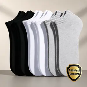 Men's No Show Ankle Socks – Breathable Moisture-Wicking Low Cut Casual Socks, Random Colors