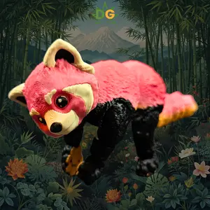 Articulated Red Panda Flexi - 3D Printed Artistic Statue, Decorative Ornaments with Tail for Shelf Home Decor, Collectible Home Supplies Gift