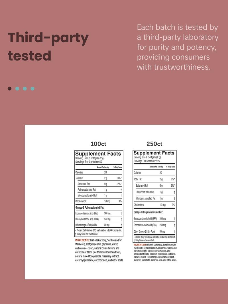 Fresh Catch® Fish Oil Softgels  - Orange Flavor Healthcare Fitness