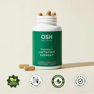 Ayurvedic Lactation Support  | Moringa,  Fenugreek Seed, Shatavari, Fennel | Dietary Supplement Capsules - OSH Wellness