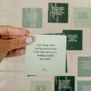 Abundance Shower Affirmation Cards – Waterproof Daily Manifestation