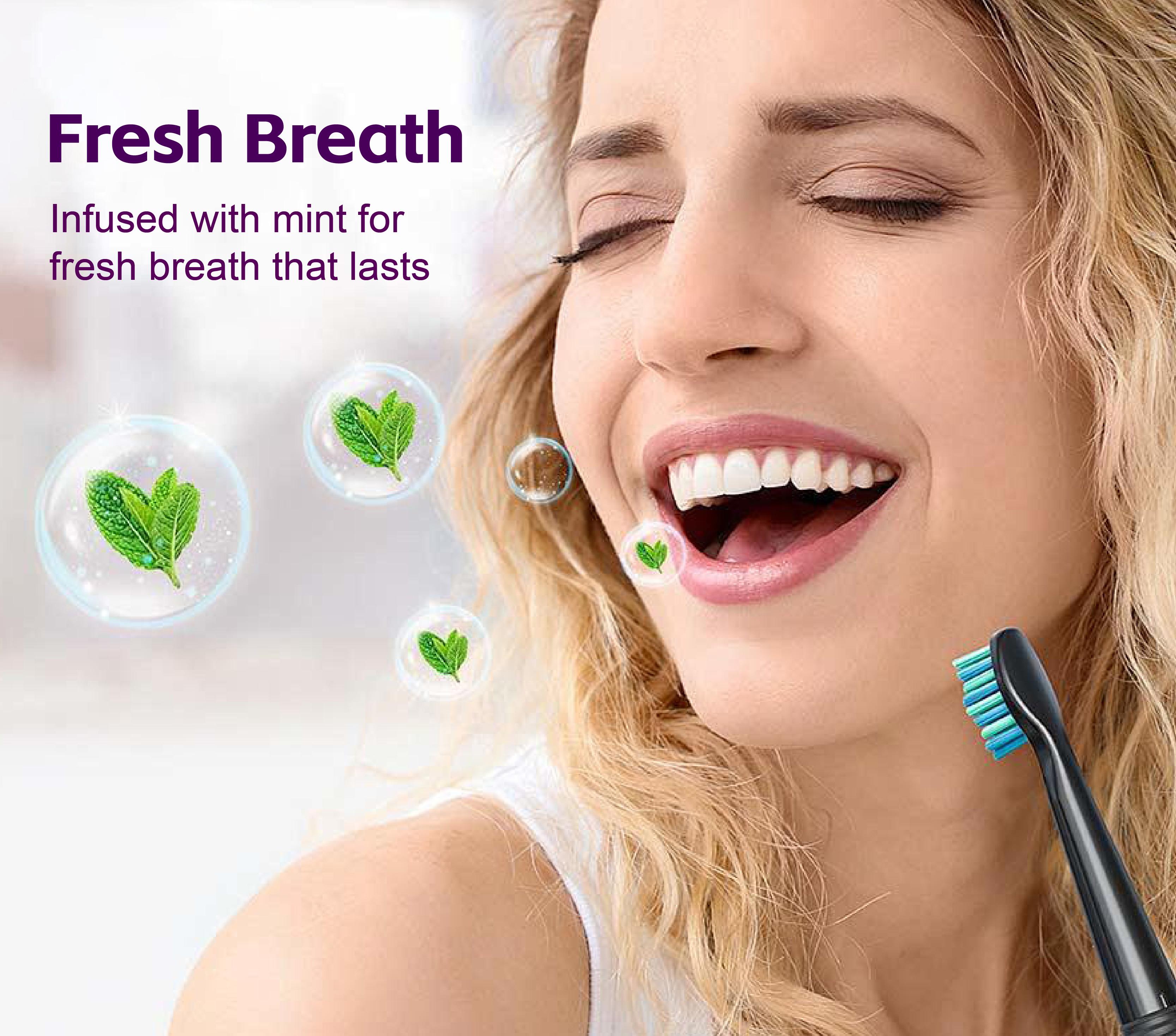 BYMOLIA Whitening Toothpaste Gentle Purple Formula - Fluoride-Free Enamel Repair - Anti-Plaque Oral Care - Color Corrector for Coffee & Tea Stains - Mint Flavor for Long-Lasting Fresh Breath