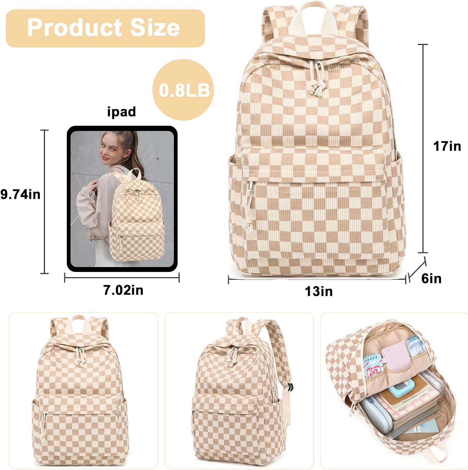 Backpack for Women, Girls Bookbags Elementary Middle School Laptop Bags Women Travel Daypacks