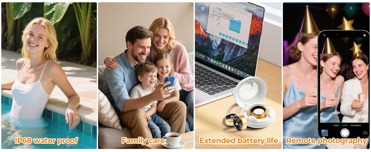 Smart Ring for Women & Man, Health Fitness Tracker,IP68 Waterproof Sleep Monitoring with Charging Case and Ring Protector,Remote Photography,Body Detection Finger Ring,No Subscription Fee for iPhone&Android(Gold and Silver) Wearable Devices Wristwatch Gps Smart Ring for Women & Man, Health Fitness Tracker,IP68 Waterproof Sleep Monitoring with Charging Case and Ring Protector,Remote Photography,Body Detection Finger Ring,No Subscription Fee for iPhone&Android(Gold and Silver) Wearable Devices Wristwatch Gps