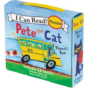 Pete the Cat 12-Book Phonics Fun!: Includes 12 Mini-Books Featuring Short and Long Vowel Sounds (My First I Can Read) Paperback – Illustrated, January 3, 2017