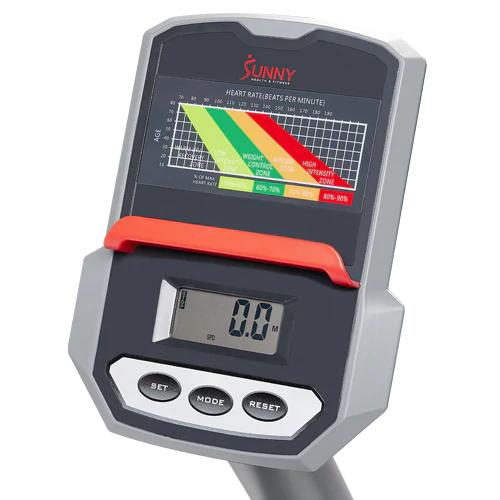 Sunny Health & Fitness Recumbent Exercise Bike with Arm Motion Handles, Home Gym Workout Fitness Cardio, Indoor Stationary Bicycle, Full-Body Motion, 8 Adjustable Magnetic Resistance Levels, Built-In Pulse Sensors & Performance Monitor, 265 lbs Capacity