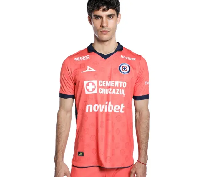 Cruz Azul 2026-2027 Goalkeeper Soccer Jersey, Coral Liga MX Football Shirt, Unisex Soccer Fan Apparel