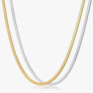 Thick Herringbone Necklace (Unisex)