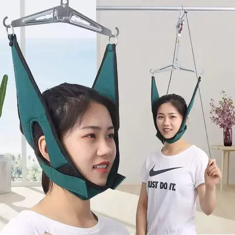 Relax and relieve tension! Neck traction device for easy home use ‍️—Comfortable, adjustable, and soothing Back Posture Strap Posture Straightener