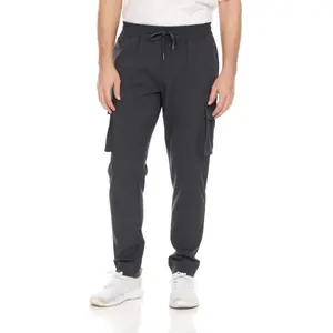 Men's Drawstring Waist Pocket Casual Long Pants, Medical & Healthcare Uniform, Fitted, Ankle Length