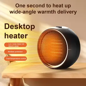 Space Heater, Portable Electric 500W PTC Ceramic Heaters for Indoor Use, Efficient Fast Heating, Tip-Over & Overheat Protection, Quiet Small Mini Desk Heater for Bathroom Home Office Bedroom