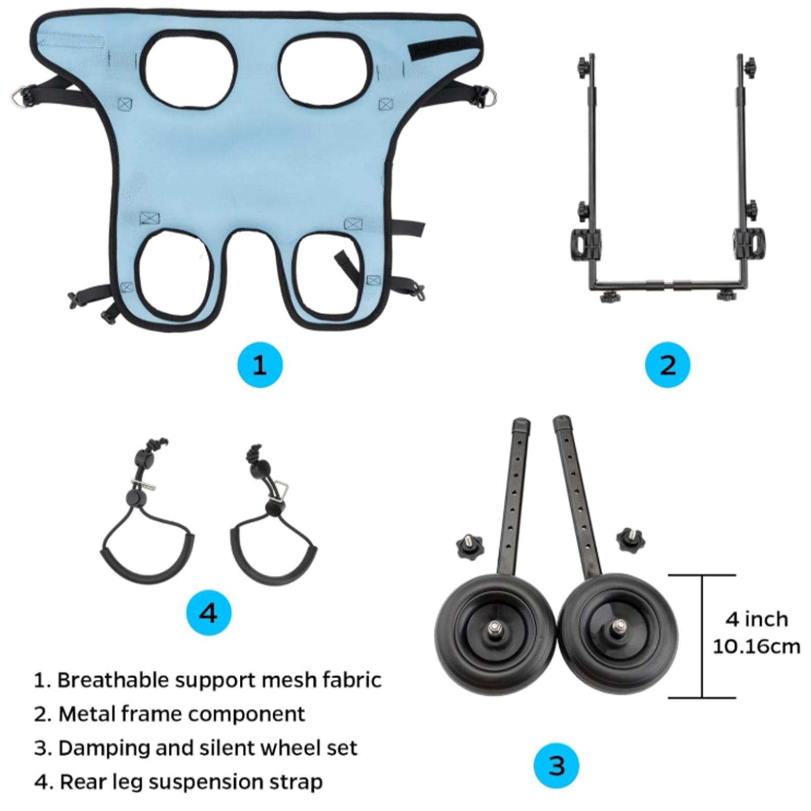 Dog Wheelchair for Back Legs, Dog Wheelchair Cart, Doggy/cat Wheelchairs with Disabled Hind Legs Walking, Mobility Aids for Small Pets Hind Limbs, Dogs Carts with Wheels, Light Weight,S/M