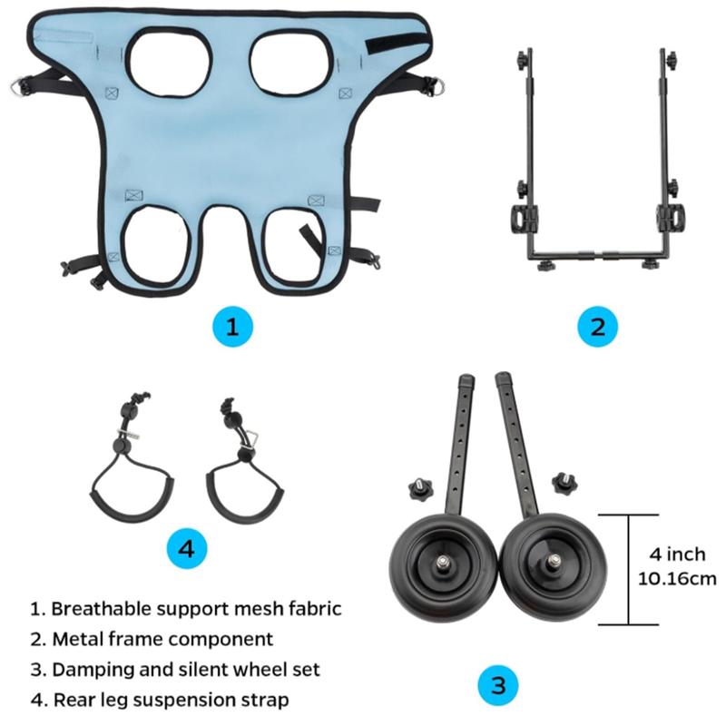 Dog Wheelchair for Back Legs, Dog Wheelchair Cart, Doggy/cat Wheelchairs with Disabled Hind Legs Walking, Mobility Aids for Small Pets Hind Limbs, Dogs Carts with Wheels, Light Weight,S/M