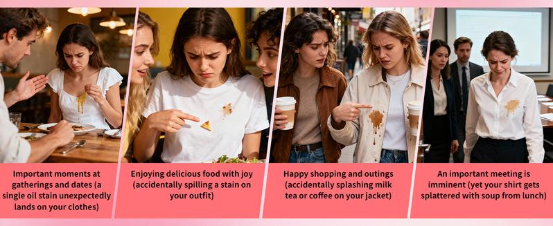 SimplyGone Magic Stain Wand Portable Travel-Friendly Instant Stain Remover Pen for Clothes Kids Clothes Fabrics Shoes & Bags Coffee Oil Makeup Food Stains Drunk Red Household Cleaner Winter Cleaning Essential Christmas Gift